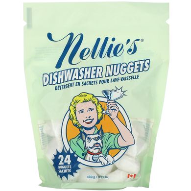 Пакетики для посудомийної машини Nellie's (Dishwasher Nuggets All-Natural) 24 шт
