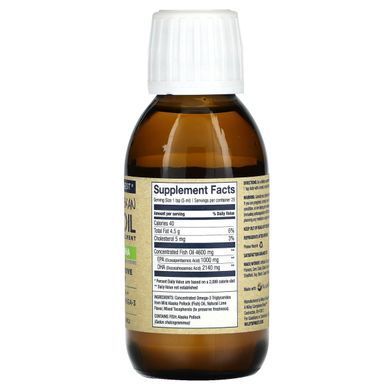 Wild Alaskan fish oil, DHA Summit, natural lime flavor, Wileys Finest, 125 ml.