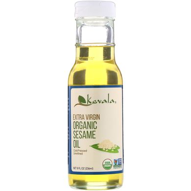 Нерафіноване кунжутне масло органік Kevala (Sesame Oil) 236 мл