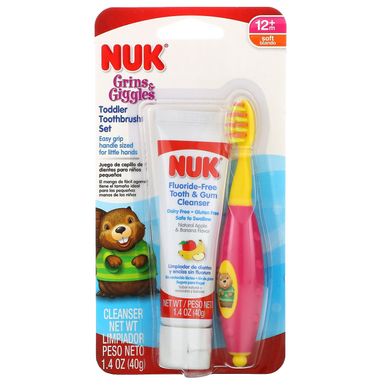 Дитячий набір для догляду за зубами миючий засіб і щітка NUK (Toothbrush) 12+ місяців.