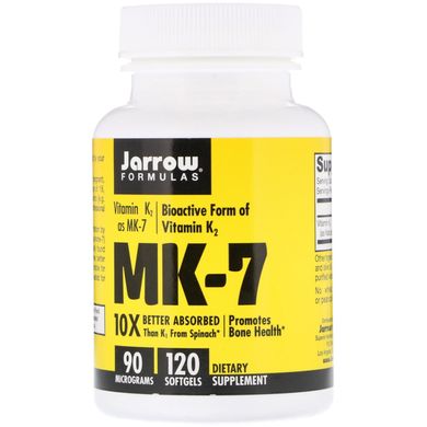 Вітамін К2 МК-7 Jarrow Formulas (Vitamin K2) 90 мкг 120 капсул
