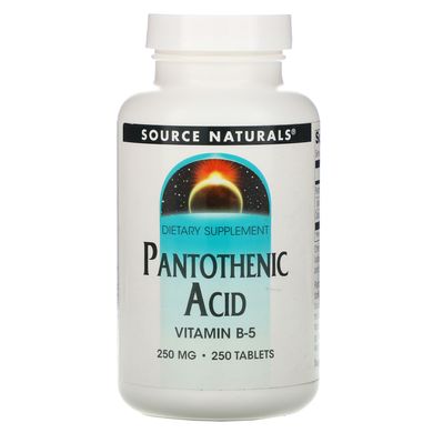 Пантотенова кислота Source Naturals (Pantothenic acid) 250 таблеток