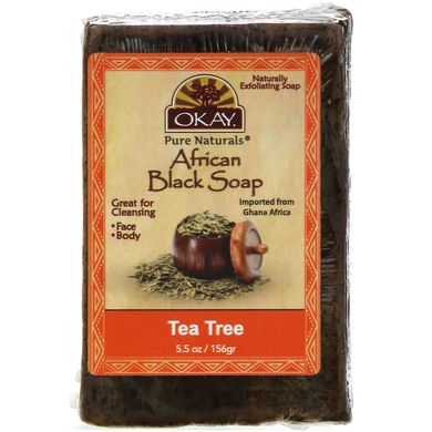 Африканське чорне мило, чайне дерево, Okay, 5,5 унцій 156 г