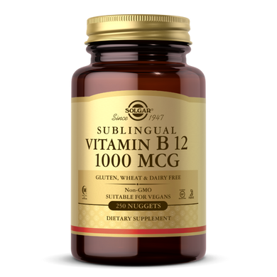 Вітамін B12 сублінгвальний Solgar (Sublingual Vitamin B12) тисячі мкг 250 капсул