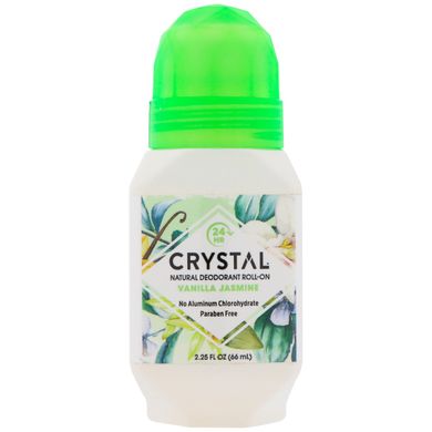 Натуральний кульковий дезодорант, Ваніль і жасмин, Crystal Body Deodorant, 2,25 р унц (66 мл)