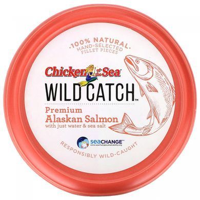 Chicken of the Sea, Wild Catch, аляскинский лосось высшего качества, 4,5 унции (128 г) купить в Киеве и Украине