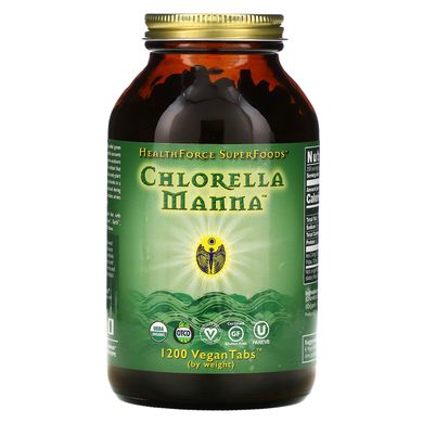 Хлорела манна, HealthForce Superfoods, 1200 рослинних таблеток