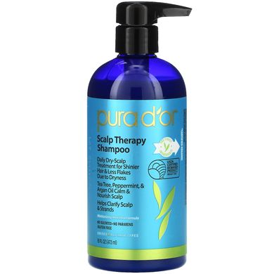 Pura D'or, Scalp Therapy Shampoo, All Hair Types, 16 fl oz (473 ml)