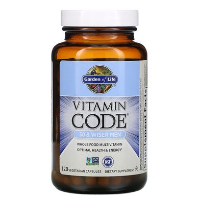 Вітаміни для чоловіків 50+ Garden of Life (Vitamin Code 50 and Wiser Men) 120 капсул