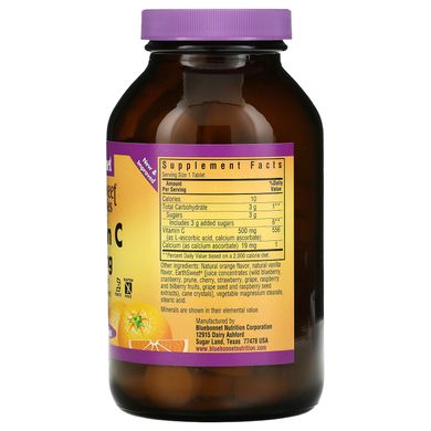 Вітамін С Bluebonnet Nutrition (Vitamin C) 500 мг 90 жувальних таблеток зі смаком апельсина