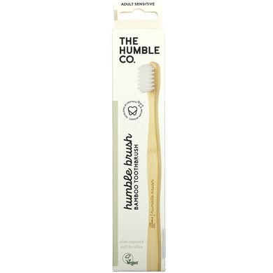 The Humble Co., Зубна щітка Humble Bamboo, для дорослих, біла, 1 зубна щітка
