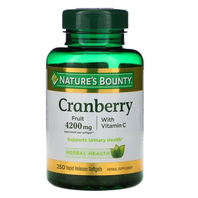 Журавлина + вітамін С Nature's Bounty (Cranberry) 250 капсул
