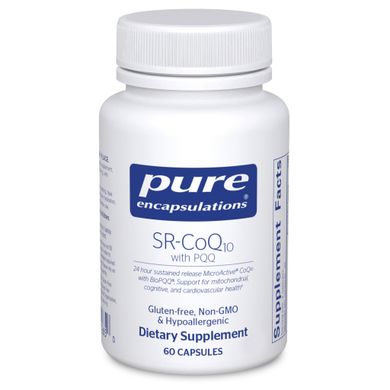 Коензим Q10 з піролохінолінхіноном Pure Encapsulations (SR-COQ10 with PQQ) 100 мг/20 мг 60 капсул