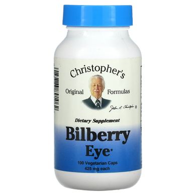 Чорниця для очей Christopher's Original Formulas (Bilberry Eye) 400 мг 100 капсул