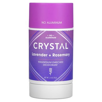 Crystal Body Deodorant, Дезодорант, збагачений магнієм, лаванда + розмарин, 2,5 унції (70 г)