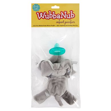 WubbaNub, Соска для немовлят, слоненя, 0-6 місяців, 1 пустушка