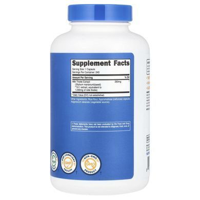 Розторопша Nutricost (Milk Thistle) 1000 мг 240 капсул
