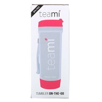 Пляшка для ходьби, рожева, Tumbler On-the-Go, Pink, Teami, 600 мл