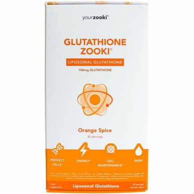 Липосомальный глутатион вкус апельсина YourZooki Liposomal Glutathione 1000 мг 30 пакетиков по 15 мл купить в Киеве и Украине