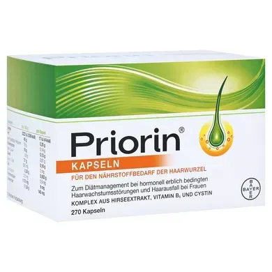 Пріорін від випадіння волосся Bayer (Priorin), 270 капсул
