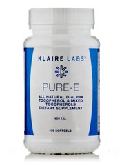 Вітамін Е Klaire Labs (Pure-E 400) 400 МО 100 м'яких капсул