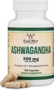 Ашваганда поддержка при стрессе Double Wood (Ashwagandha) 500 мг 120 капсул купить в Киеве и Украине