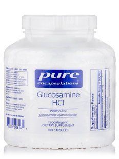 Глюкозамин HCl без моллюсков Pure Encapsulations (Glucosamine HCl Shellfish-Free) 180 капсул купить в Киеве и Украине
