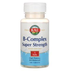 B-комплекс, B-Complex Super Strength, KAL, 100 таблеток