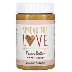 Масло, миндальное кешью, Power Butter, Almond Cashew, Spread The Love, 454 г купить в Киеве и Украине