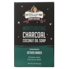 Мило з кокосовим маслом, Charcoal, Coconut Oil Soap, Grounding Vetiver Amber, My Magic Mud, 141.7 г