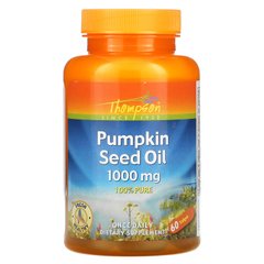 Тыквенное масло Thompson (Pumpkin Seed Oil) 1000 мг 60 капсул купить в Киеве и Украине