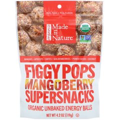 Органический продукт, Figgy Pops, Mangoberry Supersnacks, Made in Nature, 4,2 унц. (119 г) купить в Киеве и Украине