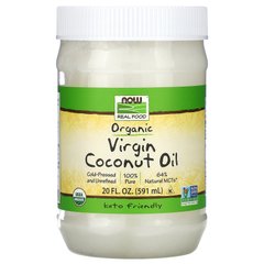 Органическое натуральное кокосовое масло Now Foods (Organic Virgin Coconut Oil) 591 мл купить в Киеве и Украине