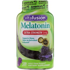 Надсильний мелатонін, Натуральний смак ожини, VitaFusion, 5 мг, 120 жувальних таблеток