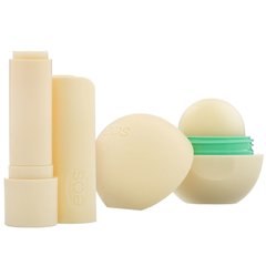 100% натуральний бальзам для губ ши, ванільний, 100% Natural Shea Lip Balm, Vanilla Bean, EOS, 2 упаковки, 0,39 унції (11 г)
