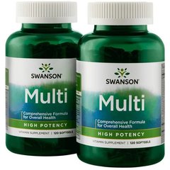 Мультивітаміни - висока ефективність, Multi - High Potency, Swanson, 240 капсул