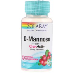 Д-Манноза здоров'я сечовивідних шляхів Solaray (D-Mannose) 60 капсул