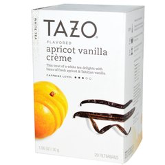 Белый чай со вкусом абрикосово-ванильного крема, Tazo Teas, 20 чайных пакетиков, 1,06 унции (30 г) купить в Киеве и Украине