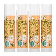 Органический бальзам для губ Sierra Bees (Organic Lip Balm) 4 штуки в упаковке грейпфрут купить в Киеве и Украине