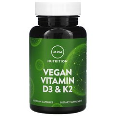 Витамины D3 и K2 для веганов, MRM, 60 растительных капсул купить в Киеве и Украине