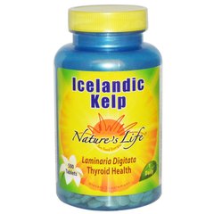 Исландская бурая водоросль Nature's Life (Icelandic Kelp) 500 таблеток купить в Киеве и Украине