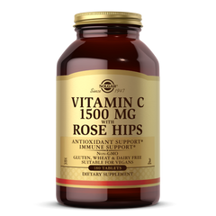 Вітамін С з шипшиною Solgar (Vitamin C With Rose Hips) 1500 мг 180 таблеток