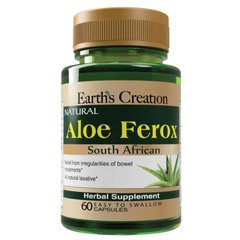 Слабительное средство Южноафриканское Алоэ Earth`s Creation (Aloe Ferox Capsule) 60 капсул купить в Киеве и Украине