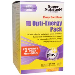 Мультивітаміни і мультимінерали Opti-Energy без заліза Super Nutrition (Multivitamin / Multimineral) 90 пакетів по 4 таблетки