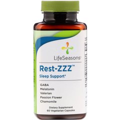Снодійне LifeSeasons (Rest-ZZZ Sleep Support) 60 вегетаріанських капсул