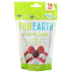 Леденцы 3 вкуса органик YumEarth (Sour Pops) 14 штук 85 г купить в Киеве и Украине