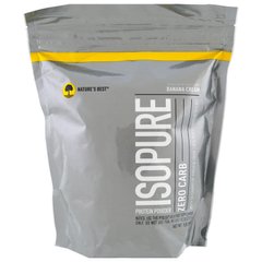 IsoPure, протеїновий порошок з нульовим вмістом вуглеводів, банановий крем, Nature's Best, IsoPure, 454 г