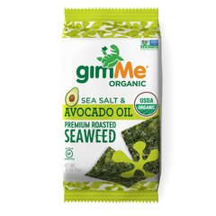 gimMe, Смажені водорості вищої якості, морська сіль та олія авокадо, 0,32 унції (9 г)