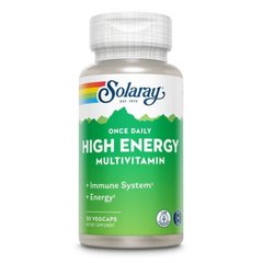 Мультивітаміни для енергії без заліза 1 шт. на день Solaray (Energy Multiple) 30 вегетаріанських капсул