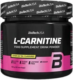 Biotech, L-Carnitine drink powder, лимонний холодний чай, 150 г купить в Киеве и Украине